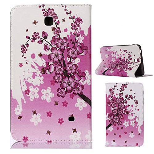 EAGWELL Galaxy Tab 4 7.0 Case - Folio Flip Case with Stand For Samsung Galaxy Tab 4 7.0 SM-T230,SM-T231,SM-T230NU Tablet PC,7-Inch PU Leather Case (Peach Blossom)