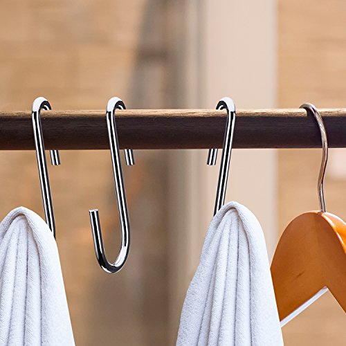 Outus 20 Pack Heavy-Duty S Shaped Hooks S-Hooks Hanging Hooks Hangers for Kitchenware Spoons Pans Pots Utensils Bags… 5 Outus 20 Pack Heavy-Duty S Shaped Hooks S-Hooks Hanging Hooks Hangers for Kitchenware Spoons Pans Pots Utensils Bags… - Image 6