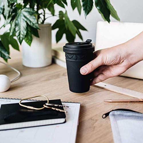 KPM Berlin KURLAND To-Go Becher - Porzellan-Becher, Kaffeebecher mit Deckel, Teebecher 0,35l, Handmade in Berlin, im Geschenkkarton, 13 cm, Schwarz matt – Bild 7