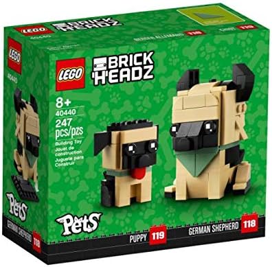 LEGO Brickheadz Puppy & German Shepherd Set 40440, Red, multi size