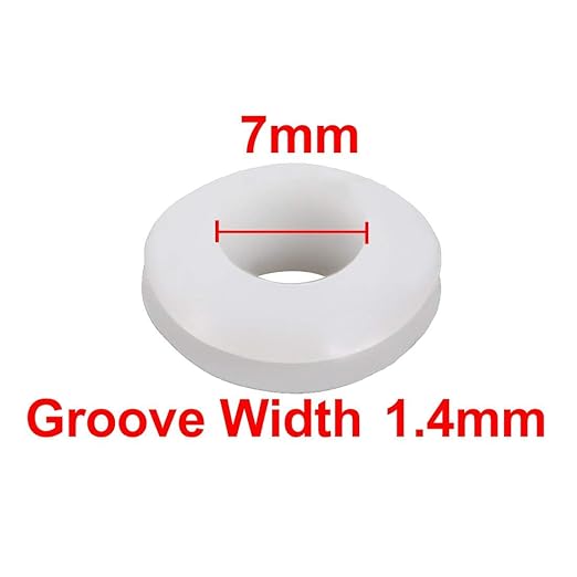 ZCHXD 100pcs Double Side Rubber Grommet Eyelet Ring Wire Gasket White 7mm Inner Dia: Amazon.com: Industrial & Scientific