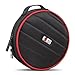 0721H BUBM Portable Round 32 CD Disc Storage Case Bag Heavy Duty CD/DVD Wallet for Car, Home, Office and Travel (Black)