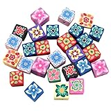 Mix Square Fimo Polymer Clay Beads 100