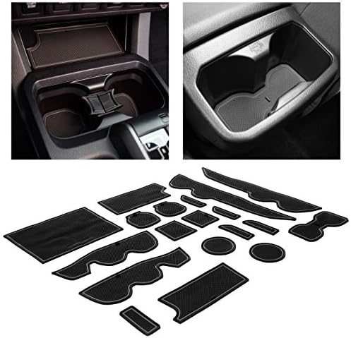 Cupholderhero For Toyota Tacoma Accessories 2016 2022 Premium Custom Interior Non Slip Anti Dust Cup Holder Inserts Center Console Liner Mats Door Pocket Liners 19 Pc Set Double Cab Gray Trim Buy Online At Best