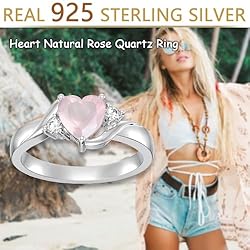 Shusukue Customized Natural Rose Quartz Ring 925