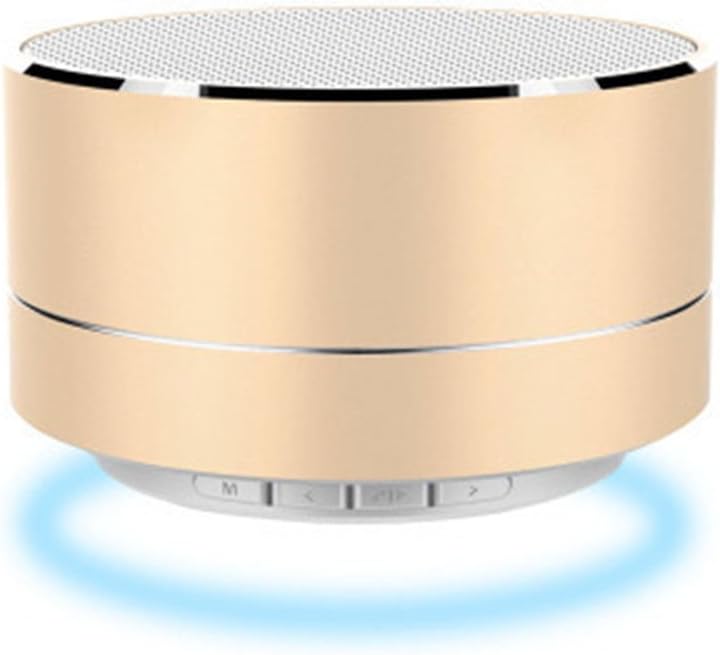 KAIQISJ A10 Golden Portable Wireless Transmission Minimalist Style LED Reflective Light Bluetooth Speaker