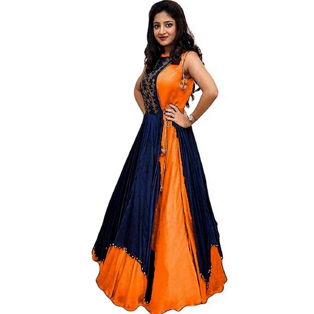 syamaju enterprise women's tapeta silk gown (g_4_multi-color_freesize)