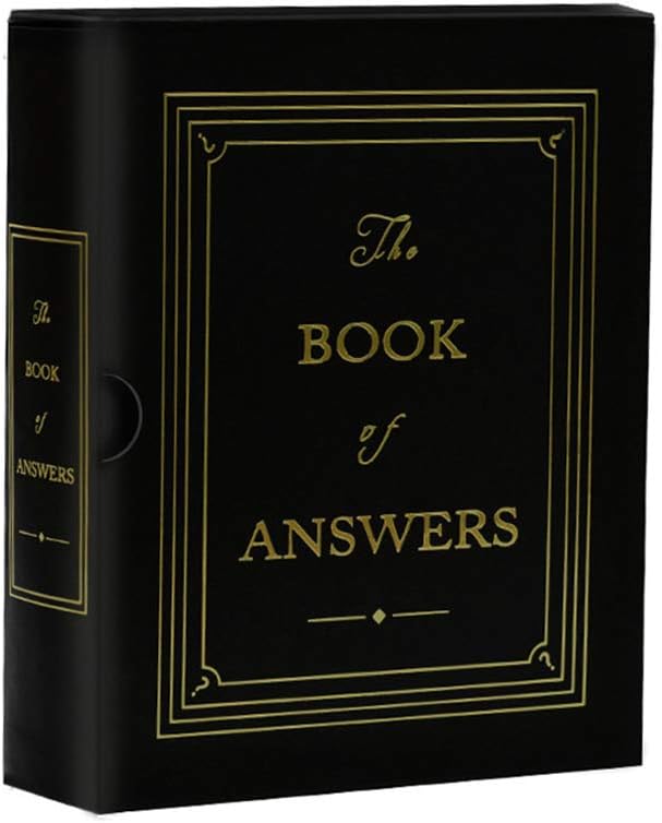 BELUPAID Answers Book, Hardcover Magic Notebook of Answers Give You Accurate Answer for Life or Work Size 1714.5cm/6.75.7inch (Black)