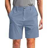 Pinkbomb Men's Golf Shorts with 6 Pockets Stretch Quick Dry Hiking Work Dress Shorts for Men (Blue, X-Large)