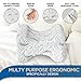 Memory Foam Orthopedic Pain Relief Knee Pillow by Lunavy Side Sleeper Pillow Best for Knee, Leg, Back and Spine Aligment CertiPUR-US Certified,(9.3 x 7.8 x 6.3 inches) White