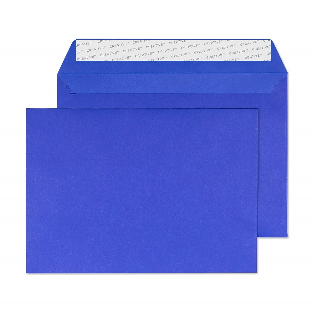 Blake Creative Colour C5 162 x 229 mm 120 gsm Peel & Seal Wallet Envelopes (45343) Victory Blue - Pack of 25