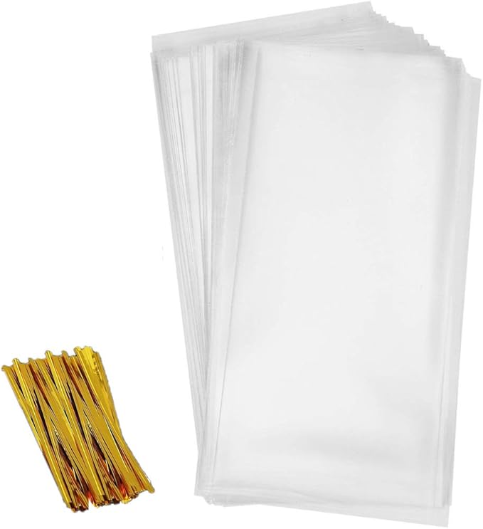 Cellophane Bag 200 PCS Clear Cello Treat Bags Party Favor Bags for Gift