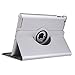 AiSMei Case for 9.7-Inch iPad 5th (2017)/ iPad 6th (2018)/ iPad Air (2015), Rotating Protective Case Cover w/Auto Wake/Sleep Function,Silver