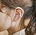 925 Sterling Silver Multi Circles Cuff Earrings for Women Teen Girls Cartilage Earrings FarryDream (Three Circle/pair)