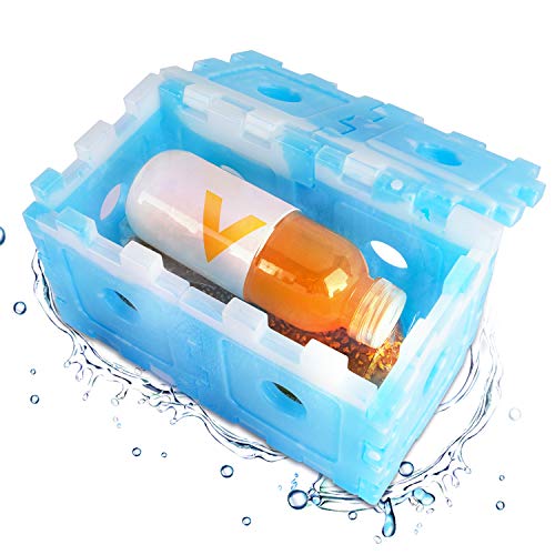 Morfone Ice Packs for Lunch Box, Set of 10 Slim Freezer Packs Reusable