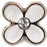 Craftisum White Windmill Flower Enamel Sewing Shank Buttons 20 Pcs - 12.5mm, 1/2"