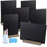 Playcrate Chalkboard Signs 6 Pack Double Sided Mini with Stands Chalk & Eraser view 1