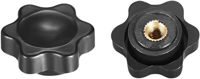 Uxcell Clamping Handle Screw Knobs Handle M5 Threaded Star-Shape 10pcs, Black,silver - Image 4