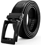 Men's Belt, Bulliant Leather Slide Belt for Men Dress with Click Buckle, Trim to Exact Fit,Big&Tall