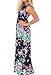 Dearlovers Women Sleeveless Racerback Floral Printed Long Maxi Casual Dress Large Size Navy