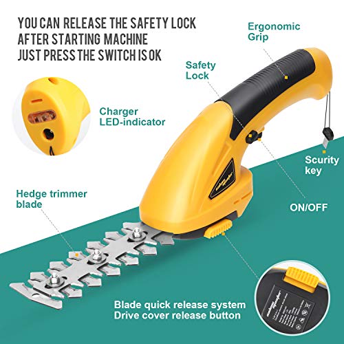 SALEM MASTER 2in1 Cordless Grass Shear + Shrub Trimmer, Handheld