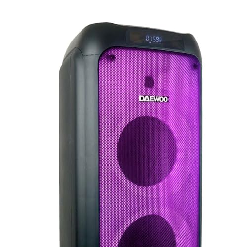 Select Sound Daewoo Bocina Bluetooth Partybox Portatil con Subwoofer, Bocina Portatil Bluethooth Recargable Tipo Bocinas para Fiesta Karaoke Interior Exterior