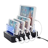 NEXGADGET Detachable 24W 4 Port USB Charging Station Desktop Charging Stand Organizer Fits most USB-Charged Devices