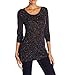 Oyanus Women's Lightweight Long Sleeve Scoop Neck Vented Tunic Top