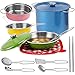 Liberty Imports Kids Play Kitchen Toys Pretend Cooking Multicolored Stainless Steel Pots and Pans Metal Kitchen Set with Utensils (13 Pieces)