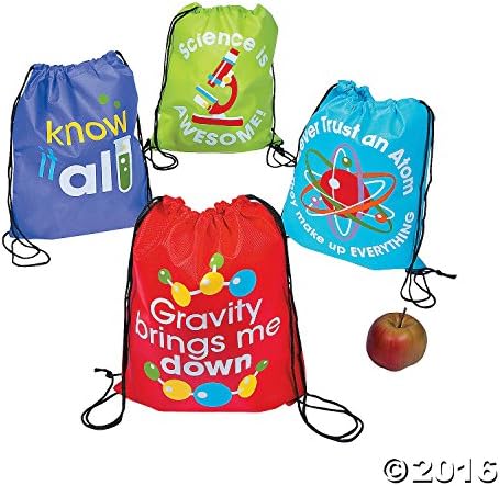 Science Party Drawstring Backpacks