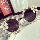 VIPASNAM-Hot Women Fashion Designer Flower Pearl Outdoor Eyewear Eye Glasses Sunglasses