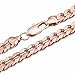 Trendsmax 10mm Mens Chain Curb Cuban Link Rose Gold Plated Necklace w Lobster Clasp 18-36inch