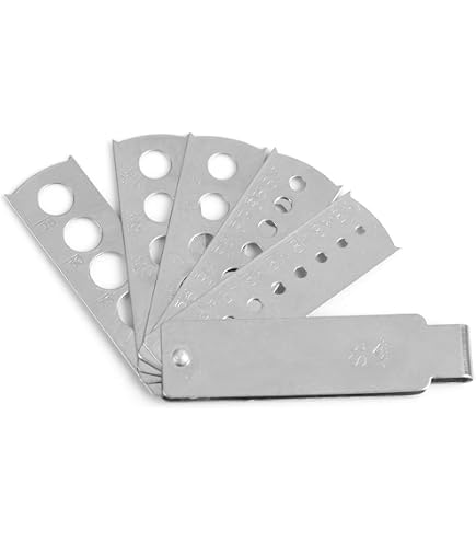 Euro Tool 7-Arm Diamond & Gem Fan Pocket Gauge - Measures 36 Stone Sizes, NEW