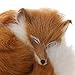 Dovewill Cute Realistic Sleeping Fox Stimulation Animal Interior Ornament Kids Children Home Decor Gift Yellow