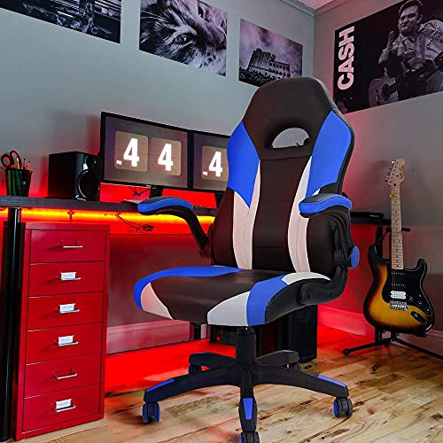 JUMMICO Gaming Chair Ergonomic Leather Racing Computer Chair High Back Adjustable Swivel