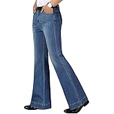 HAORUN Men Bell Bottom Jeans Slim Fit Flared Denim Pants 60s 70s Retro Trousers