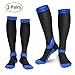 Laneco Compression Socks for Women & Men (2 Pairs), Graduated Compression Sock 20-30 mmHg for Nurses, Running, Maternity Pregnancy, Athletic Sports, Flight Travel, Shin Splints, Edema, Varicose Veins