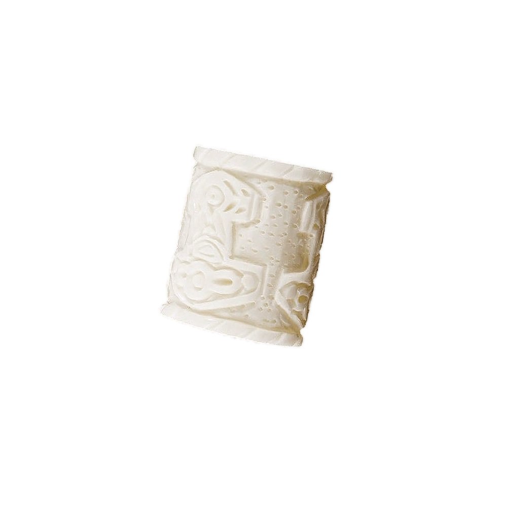 NKlaus Big Hair Bead KHALIN Viking Bead with Thorshammer Handmade Bone 7696