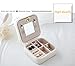 Jewelry Box, Guluman Small Portable Travel Jewelry Storage Case Display Organizer Mirrored Holder for Rings, Earring, Necklace, Bracelet (S=10CM, Pink)