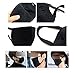 2 Pcs Unisex Adult Cotton Blend Ear Loop Face Mouth Mask Anti Dust Warm Ski Cycling Safety K-pop Fashion Mask Various Use (Black)