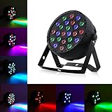 YRLED DJ Stage Par RGB LED Lights Sound Activated, Party Lights 24W DMX512 Stage Lighting with Full RGB Color for Club DJ Show DiscoWedding