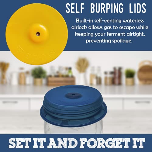 Fermentaholics Silicone Fermentation Stretch Lids Waterless One Way