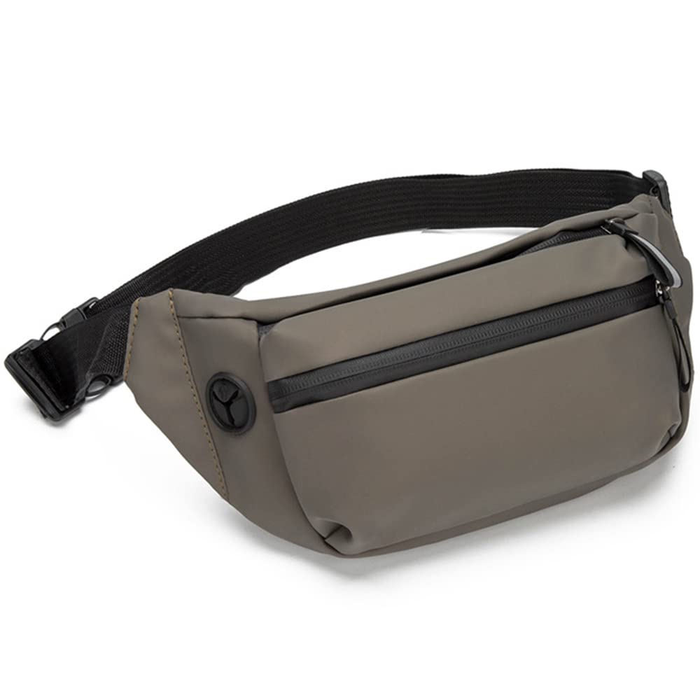 NEUSOP Bum Bag Waist Bag Women Men Sports Waterproof Mobile Phone Case Multifunctional Bum Waist Fanny Pack Suitable for Travel Worker Camping Hiking Dog Training Bicycle, khaki, 18x6x13cm