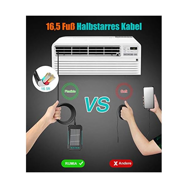 Endoskopkamera RUMIA Dual-Kameras Endoskopkamera mit 8 LEDs IP67 Wasserdicht Licht,4,3 Zoll Bildschirm Endoskop 1080P… – Bild 4