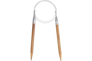 HARFINGTON Size US 11 (8mm) Bamboo Circular Knitting Needle 32 Inch Round Carbonized Wooden Needle for Handmade Projects DIY 
