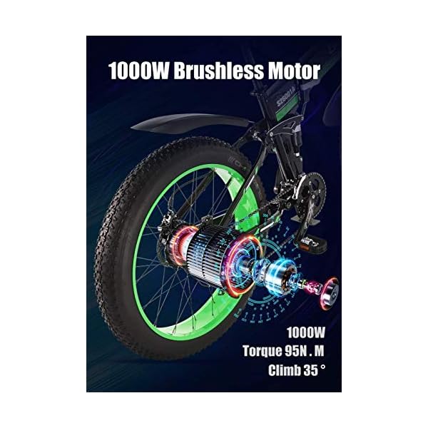 €1,499.00 Shengmilo Bici elettriche 26 Pollici, Bici elettrica piegante di  Montagna, Bici elettrica della Batteria 1000W 48V13ah E… - bikewebshop.it