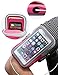 iPhone 13 Pro Max Armband, Universal Phone Pouch Galaxy Note 20 9 Running Armband Outdoor Sports Key Card Slot Arm Band Gym Wrist Bag Touchscreen Sleeve for iPhone 12 Pro Max 8 Plus Smartphone Pink
