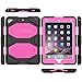 SEYMAC iPad Mini Case for iPad Mini 5 2019/ Mini 4 2015, Shockproof Sturdy Kids Protective Case with Screen Protector, Rotating Kickstand,Handle Strap for iPad Mini 5th/ Mini 4th Gen, Pink