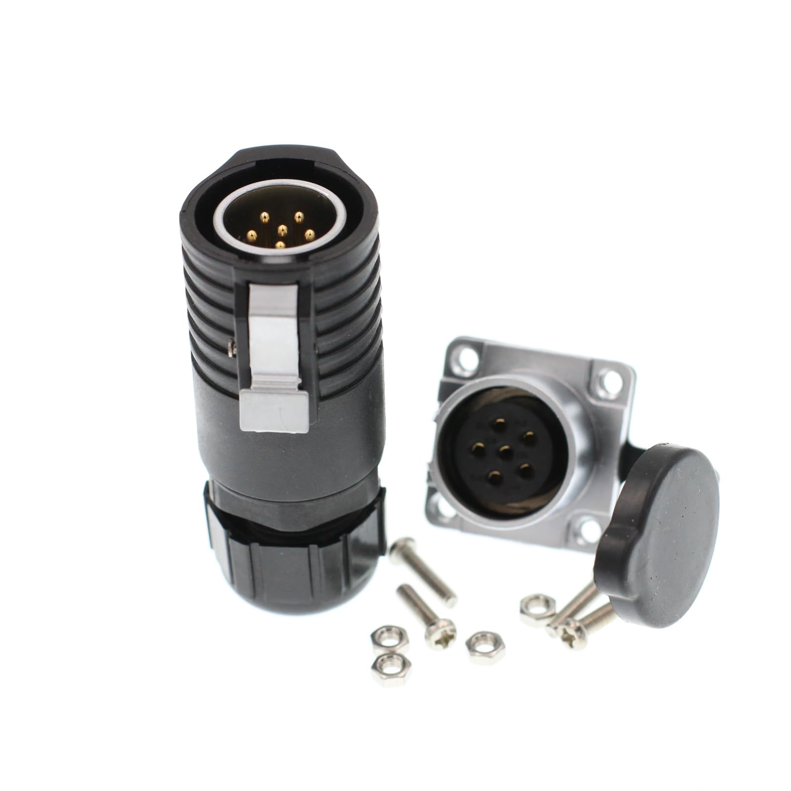 HangTon LP20 6 Pin Connector Plug Panel Socket Female Male Waterproof IP67 Electrical Quick Connect Bulkhead — image 1