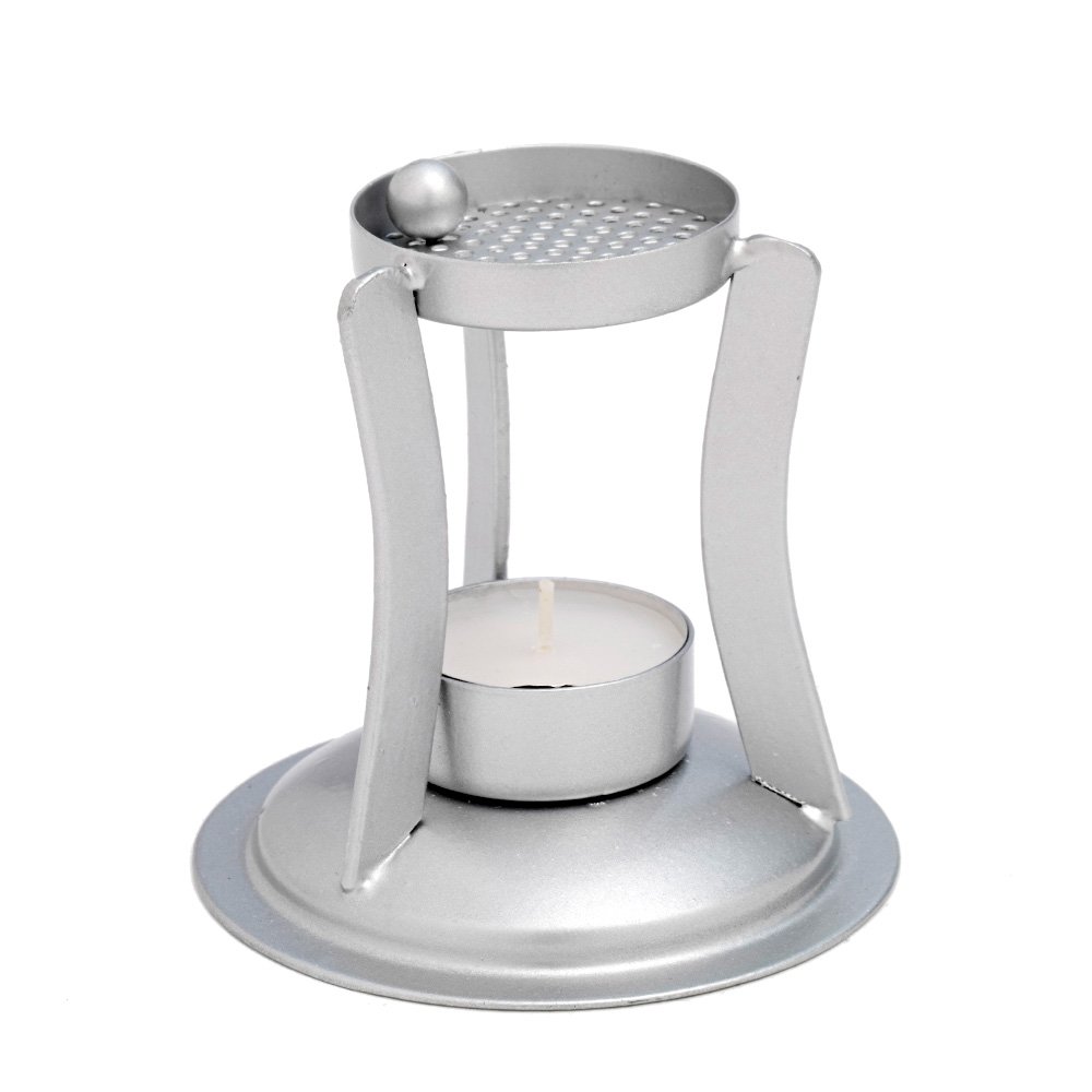 NKlaus Incense Burner with Strainer Economical Incense Stand Incense Burner silver 7537